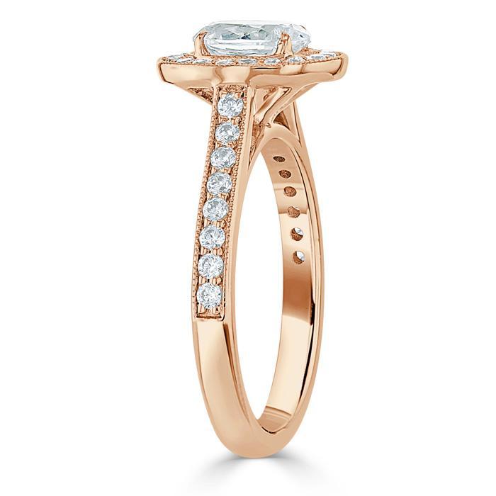 The Aurora — Oval Lab Diamond Tiffany Halo Engagement Ring III