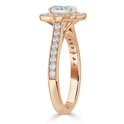 The Aurora — Oval Lab Diamond Tiffany Halo Engagement Ring III