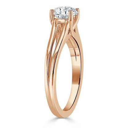 The Olivia — Oval Lab Diamond Split-Shank Solitaire Engagement Ring