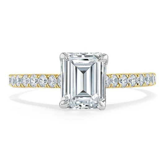 The Isla — Emerald Lab Diamond Solitaire Engagement Ring V