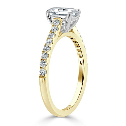The Isla — Emerald Lab Diamond Solitaire Engagement Ring V