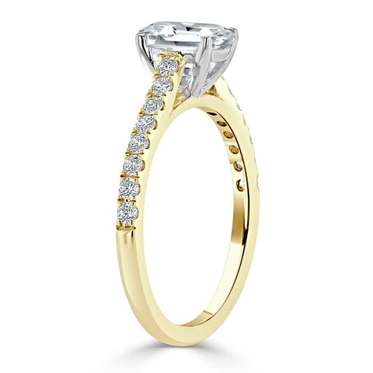The Isla — Emerald Lab Diamond Solitaire Engagement Ring V