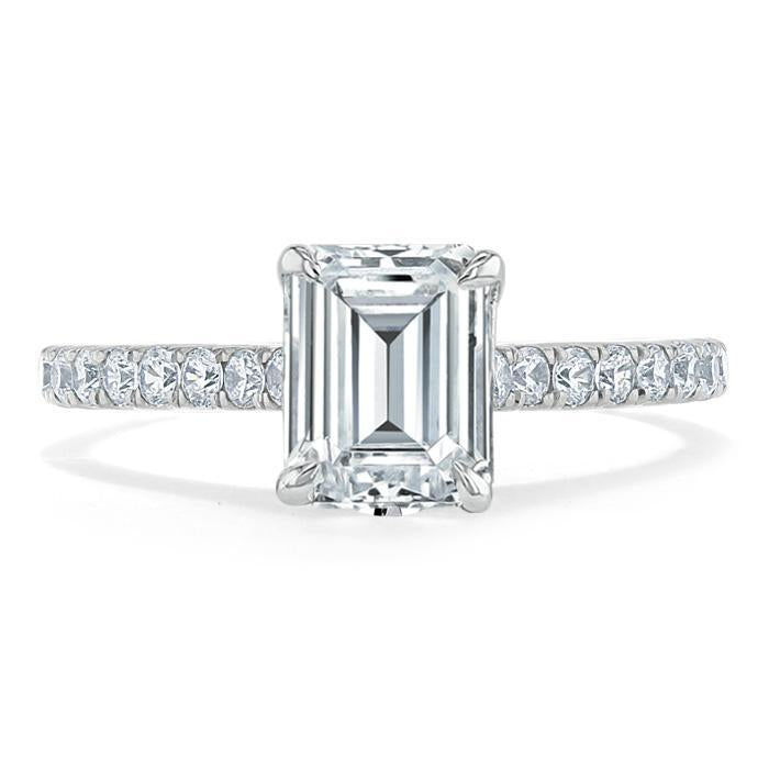 The Isla — Emerald Lab Diamond Solitaire Engagement Ring V