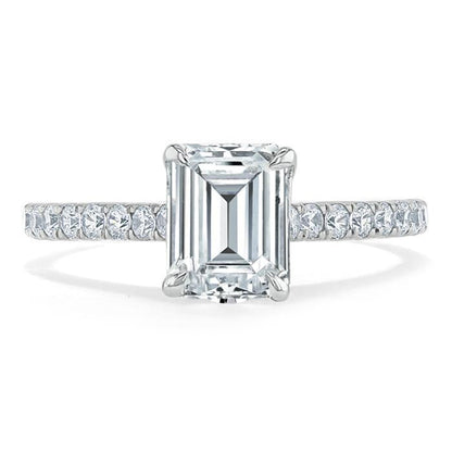 The Isla — Emerald Lab Diamond Solitaire Engagement Ring V