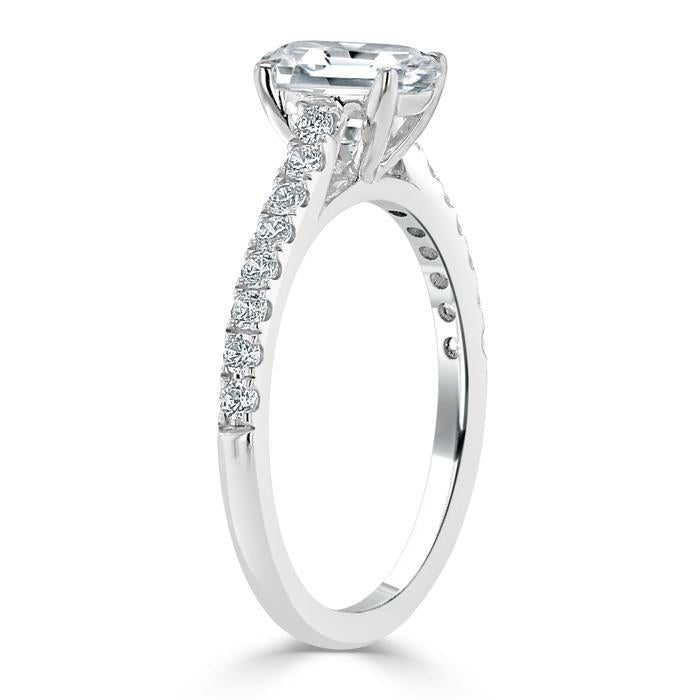 The Isla — Emerald Lab Diamond Solitaire Engagement Ring V