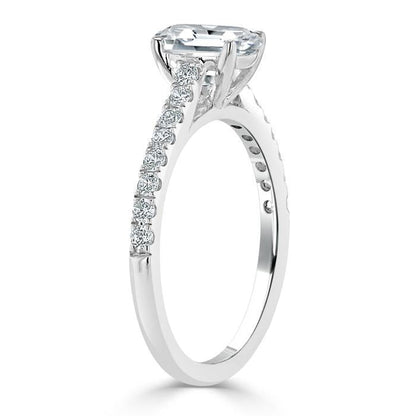 The Isla — Emerald Lab Diamond Solitaire Engagement Ring V