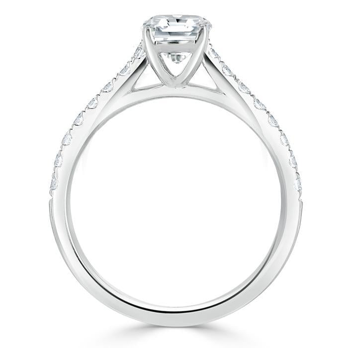 The Isla — Emerald Lab Diamond Solitaire Engagement Ring V