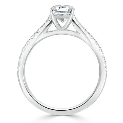 The Isla — Emerald Lab Diamond Solitaire Engagement Ring V