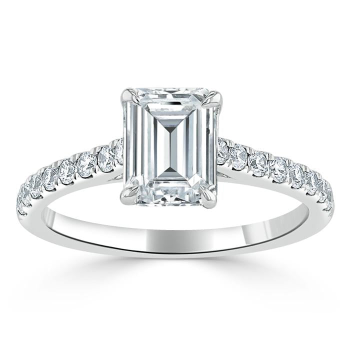 The Isla — Emerald Lab Diamond Solitaire Engagement Ring V