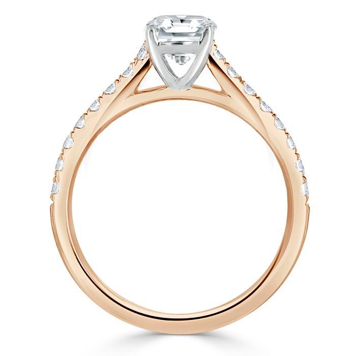 The Isla — Emerald Lab Diamond Solitaire Engagement Ring V