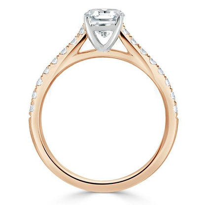 The Isla — Emerald Lab Diamond Solitaire Engagement Ring V