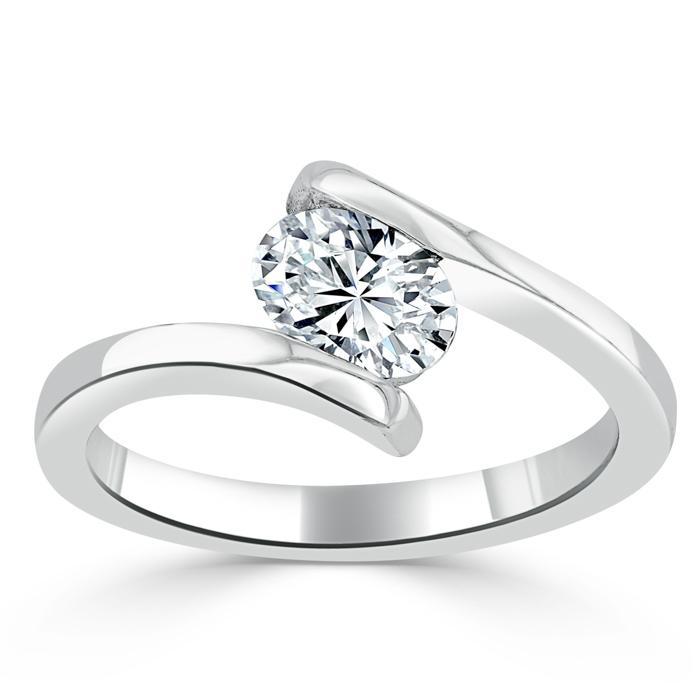 The Nora — Oval Lab Diamond Solitaire Engagement Ring V