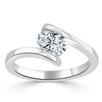The Nora — Oval Lab Diamond Solitaire Engagement Ring V