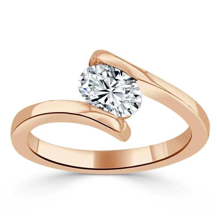 The Nora — Oval Lab Diamond Solitaire Engagement Ring V
