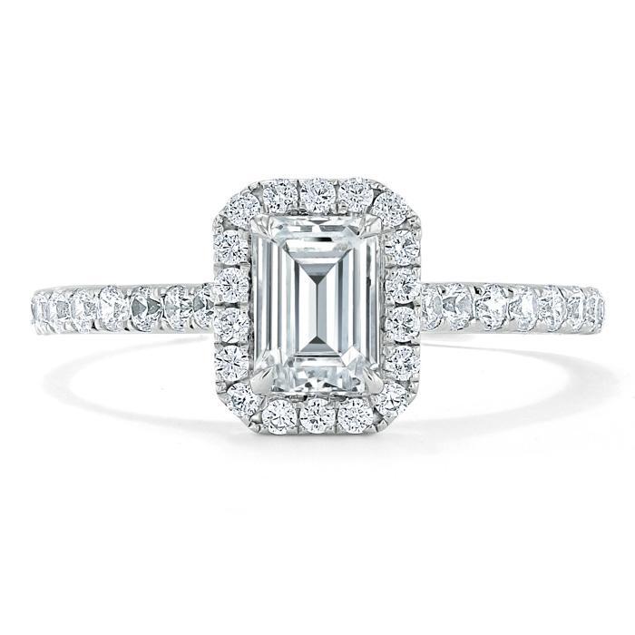 The Aurora — Emerald Lab Diamond Halo Engagement Ring IV