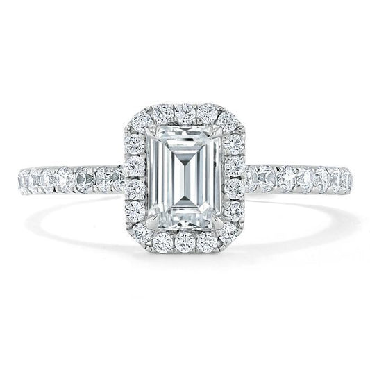 The Aurora — Emerald Lab Diamond Halo Engagement Ring IV