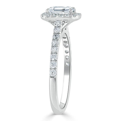The Aurora — Emerald Lab Diamond Halo Engagement Ring IV