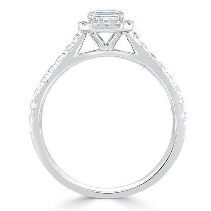 The Aurora — Emerald Lab Diamond Halo Engagement Ring IV
