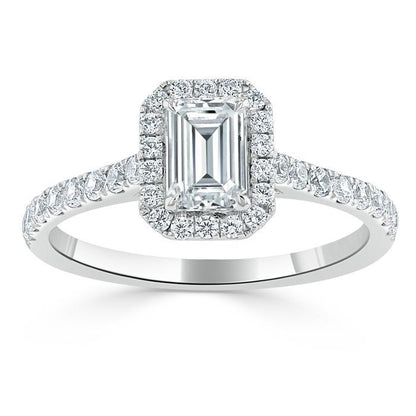 The Aurora — Emerald Lab Diamond Halo Engagement Ring IV