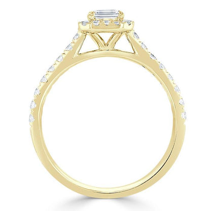 The Aurora — Emerald Lab Diamond Halo Engagement Ring IV