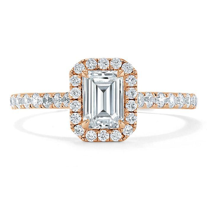 The Aurora — Emerald Lab Diamond Halo Engagement Ring IV