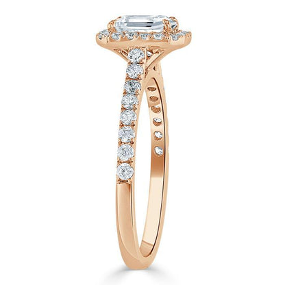 The Aurora — Emerald Lab Diamond Halo Engagement Ring IV