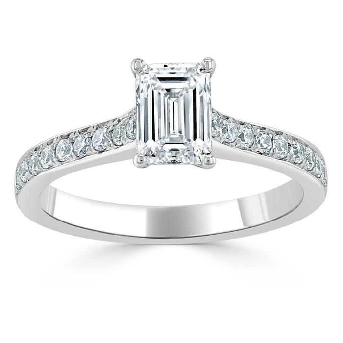 The Isla — Emerald Lab Diamond Solitaire Engagement Ring IV