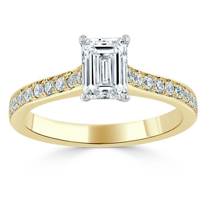 The Isla — Emerald Lab Diamond Solitaire Engagement Ring IV