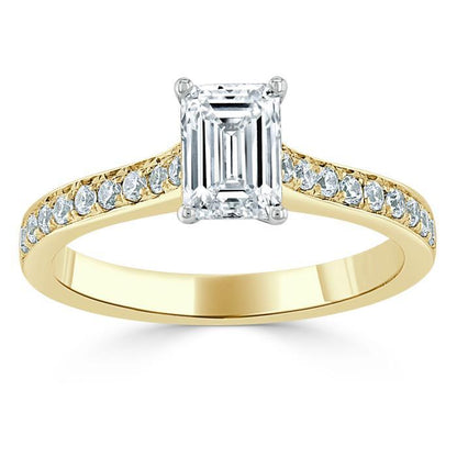 The Isla — Emerald Lab Diamond Solitaire Engagement Ring IV