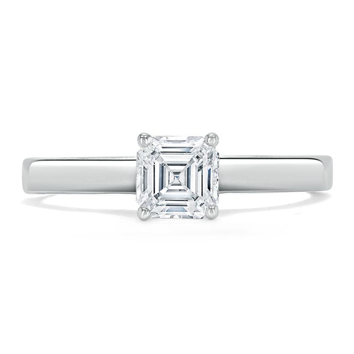 The Eva — Asscher Lab Diamond Solitaire Engagement Ring VII
