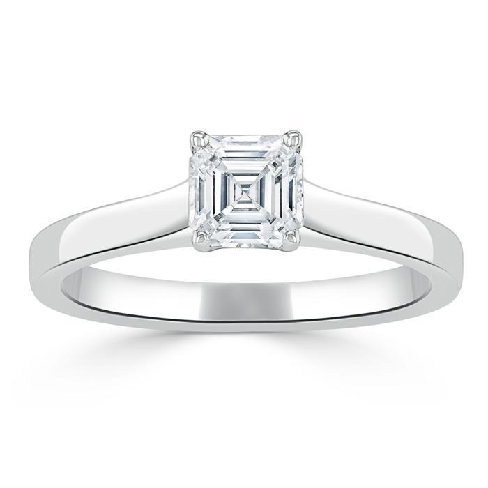 The Eva — Asscher Lab Diamond Solitaire Engagement Ring VII
