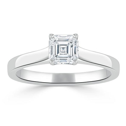 The Eva — Asscher Lab Diamond Solitaire Engagement Ring VII