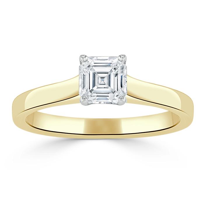 The Eva — Asscher Lab Diamond Solitaire Engagement Ring VII