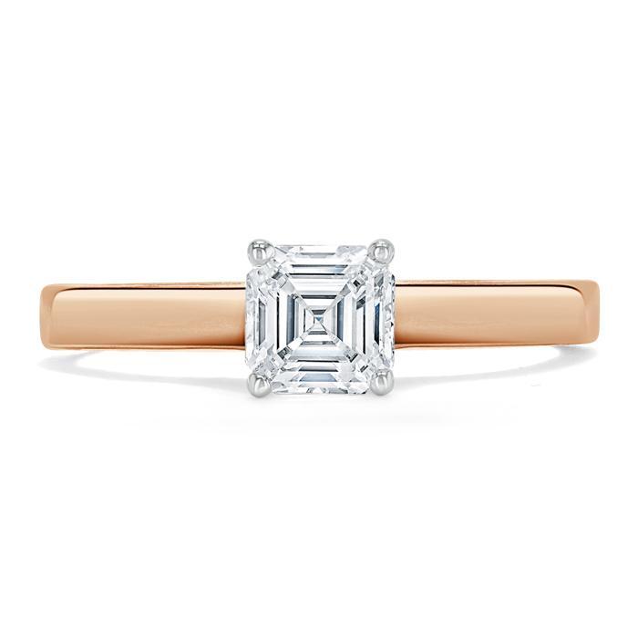 The Eva — Asscher Lab Diamond Solitaire Engagement Ring VII