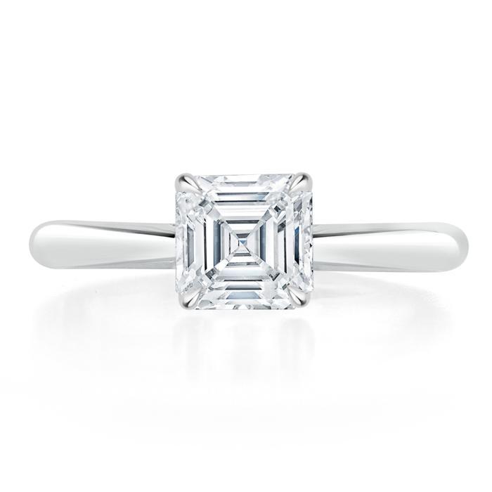 The Eva — Asscher Lab Diamond Solitaire Engagement Ring VI
