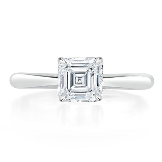 The Eva — Asscher Lab Diamond Solitaire Engagement Ring VI