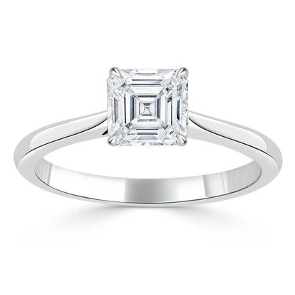 The Eva — Asscher Lab Diamond Solitaire Engagement Ring VI