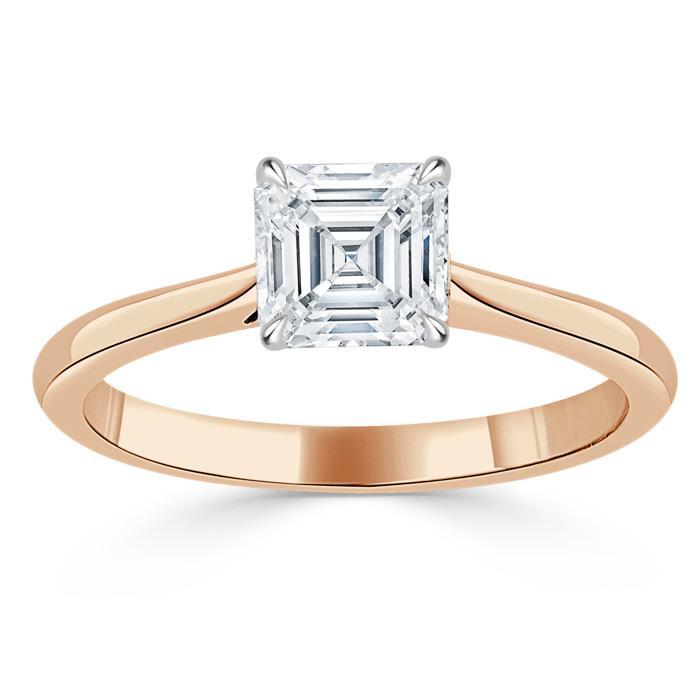 The Eva — Asscher Lab Diamond Solitaire Engagement Ring VI