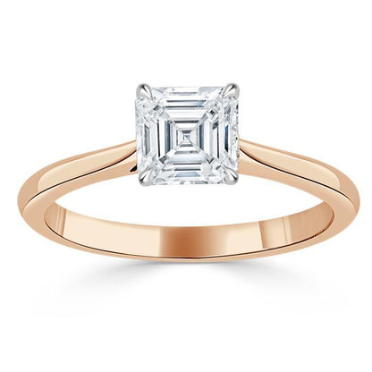 The Eva — Asscher Lab Diamond Solitaire Engagement Ring VI