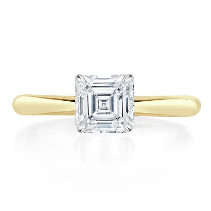 The Eva — Asscher Lab Diamond Solitaire Engagement Ring VI