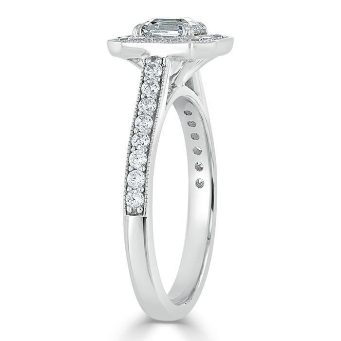 The Aurora — Asscher Lab Diamond Halo Engagement Ring II