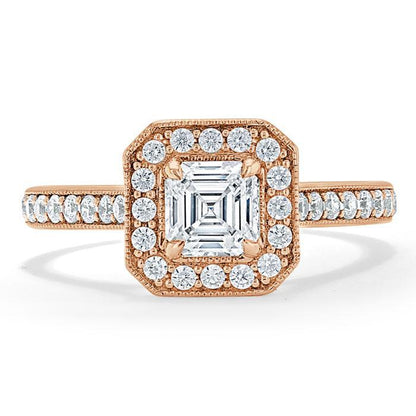 The Aurora — Asscher Lab Diamond Halo Engagement Ring II