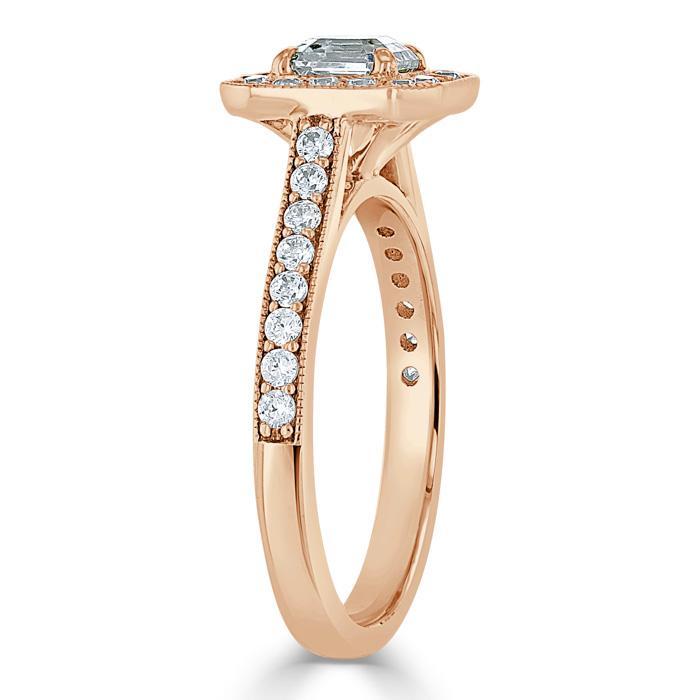 The Aurora — Asscher Lab Diamond Halo Engagement Ring II