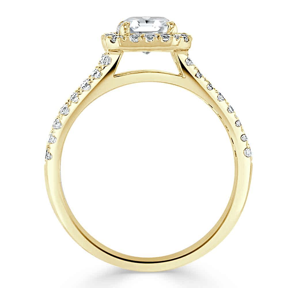 The Olivia — Asscher Lab Diamond Split-Shank Halo Engagement Ring