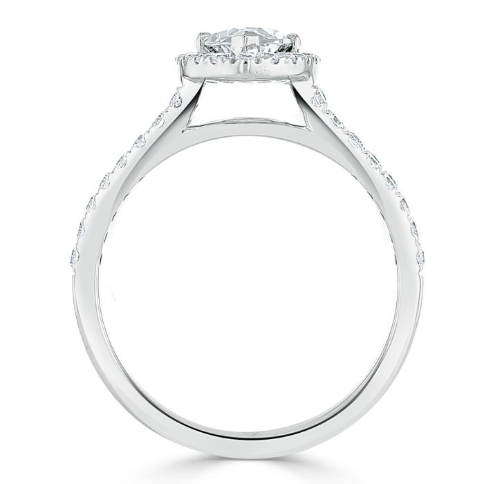 The Aurora — Marquise Lab Diamond Tiffany Halo Engagement Ring III
