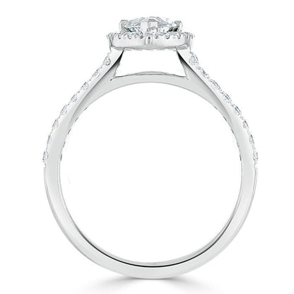 The Aurora — Marquise Lab Diamond Tiffany Halo Engagement Ring III