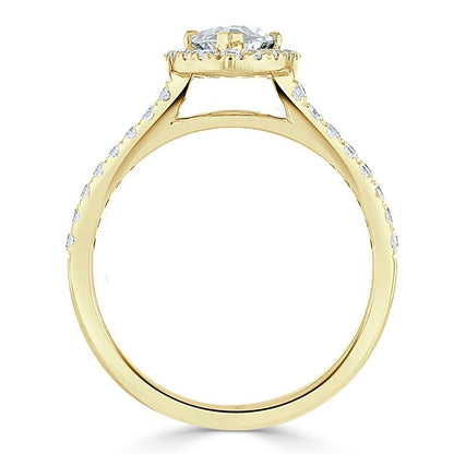 The Aurora — Marquise Lab Diamond Tiffany Halo Engagement Ring III