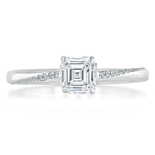 The Eva — Asscher Lab Diamond Solitaire Engagement Ring V
