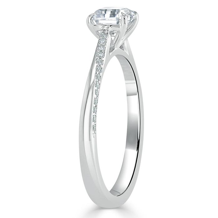 The Eva — Asscher Lab Diamond Solitaire Engagement Ring V