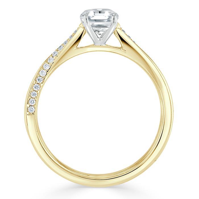 The Eva — Asscher Lab Diamond Solitaire Engagement Ring V